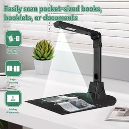 yuqutum Portable Book Scanner, A3 Document Scanner, USB Document Camera with Multilingual OCR Detection, Auto-Flatten & Deskew, for Windows image 2