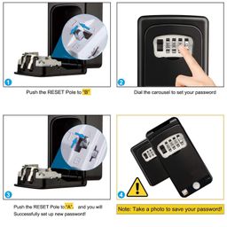 SEVIA Digital Key Safe Box/Key Safe Lock Box Outdoor Storage Box with Resettable Code Combination Password Security Lock image 3