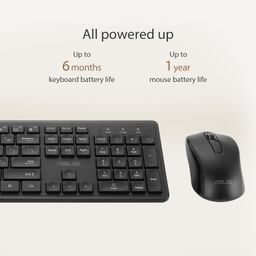 ASUS Wireless Keyboard and Mouse Set CW101, Upto 1000 Adjustable DPI,2.4 GHz Nano Receiver, Gaming-Grade, Laser-Engraved keycaps, Near-Silent Operation, Compact & Light Weight Design (Black) image 4
