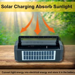 aj corp Sun-Powered Music Delight: Enjoy Endless Tunes Anywhere with Our Solar-Powered Bluetooth Speaker with Built-in Radio - Eco-Friendly Entertainment image 3