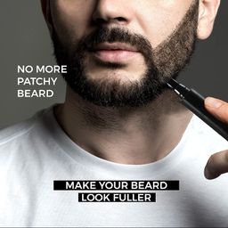 alokah Beard Pencil Filler for Men with Bristle Beard Brush Natural Enhancer to Fill, Barber Pencil Mustache Kit for Men Beard, Moustache, Eyebrows (Black) image 3