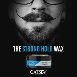 Gatsby Moustache & Beard Styling Wax - Strong Hold 25gm | Contains Natural Ingredients | Powered With Carnauba Wax For Day Long Hold | Non Sticky & Easy Wash Off | Strong Hold Beard Wax | Pack of 2 image 5