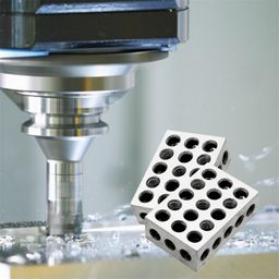 Yunnergo Pair of Ultra-Precision 1 x 2 x 3-Inch Parallel Blocks Set 23 Holes 1/10,000 Precision with Case image 4