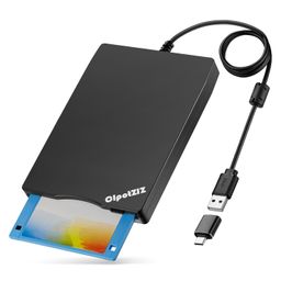 cipotziz Floppy Disk Reader 3.5 inch External USB Type A&C Floppy Disk Drive (3.5inch, Frosted Texture) image 1