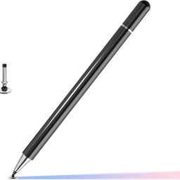 GadgetBite Stylus Pen for Android Tablet & iOS All Touchscreen Devices Capacitive Universal Smart Pencil with Fine Point Disc Tip Lightweight Metal Body Magnetic Cap for Mobile Phone iPad Tab - Black image 1