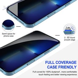 OpenTech Privacy Tempered Glass Screen Protector Compatible For Iphone 13 Pro Max / 14 Plus (6.7 Inches) With Edge To Edge Coverage And Easy Installation Kit for Smartphone image 4