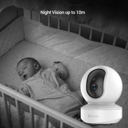 EZVIZ 1080p Security Camera Indoor WiFi 2Mp| Motion Detection | Smart Tracking | Smart Night Vision| 2-Way Audio| Compatible with Alexa(Ty1,White) image 5