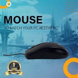GEONIX Wired USB Mouse for Windows PC Desktop, Laptop, Notebook, Mac, computerand Chromebook, for Righty or Lefty Use, Black Colour, 1 Year Warranty. image 4
