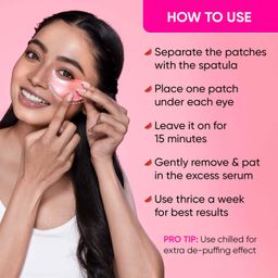 Dot & Key Watermelon Cooling Hydrogel Under Eye Patches for Dark Circles & Puffiness Reduction | With Hyaluronic & Niacinamide | Eye Patches | Instantly Hydrates, Cools & De-Puffs | 60 Patches image 5
