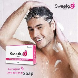 salve Sweatgo Solution & Soap Combo – 60ml Roll-On & 75g Antibacterial Soap | Astringent & Antiperspirant for Excessive Sweating | Daily Use for Underarms, Hands & Feet image 4