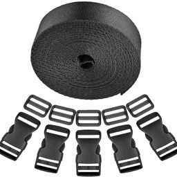 diy crafts 2" inch Sets, 1 Buckle 1 Tri-Glide Slide 1mtr Webbing, Flat Side Release Buckles Tri-Glide Slides As Choice Meter Webbing Black Roll (2" inch Sets, 1 Buckle 1 Tri-Glide Slide 1mtr Webbing) image 1