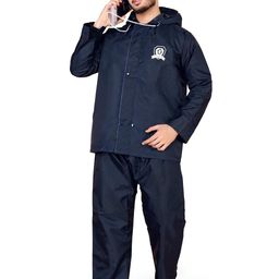 trustous Os rainwear Rain Coat for MENS Waterproof Reversible Double Layer with Hood Set of Top and Bottom Packed image 3