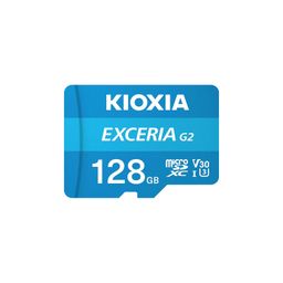 KIOXIA EXCERIA Formerly Toshiba Memory SD Card, G2 128 GB,SDXC, UHS-I U3, V30, Class 10, 100MB/s Reading Speed, Write Speed 50 MB/s, Made in Japan, Genuine Product 5 Year Warranty image 1