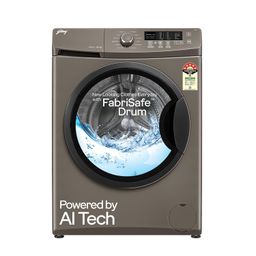 Godrej 8 Kg 5 Star, With AI Tech, Fully-Automatic Front Load Washing Machine (WFEON CRS 8012 5.0 FKEDM CNGR, Inbuilt Heater, Candy Grey) image 1