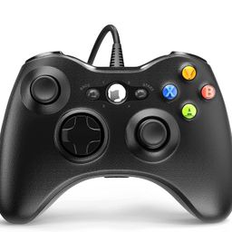 MR.Deal ; Every thing for gifting Xbox 360 Wired Controller, Wired USB Controller Gamepad Joystick with Dual Vibration & Shoulders Buttons for Microsoft Xbox 360/Xbox 360 Slim/PC Windows 7/8/10(Black) image 1