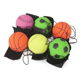 itisyours 12 pcs Return Rubber Sport Ball on Nylon String with Wrist Band For Exercise or Play image 2