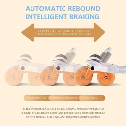 on store Automatic-Rebound-Ab-Abdominal-Exercise-Roller-with-Elbow-Support-and-Timer-Perfect-Core-Exercise-Equipment-for-Home-Workouts-Ab-Roller-Wheel-for-Effective-Abdominal-and-Core-Strengthening (WEEL4) image 5