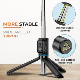 WeCool S2 Pro Selfie Stick Tripod,6sec Telescopic Pole with 42in/107cm extendable Selfie Stick, Detachable Mobile Holder with Wireless Remote for Photoshoot & Vlogging,Compatible with iPhone & Android image 5