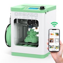 Entina 3D Printers Tina2S with Wi-Fi Cloud Printing, Fully Assembled and Auto Leveling Mini 3D Printer for Beginners, High Precision Printer with Smart Control and Heated Spring Steel Build Plate image 1