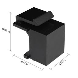 Iwillink Blank Keystone Jack Inserts for Keystone Wall Plate and Patch Panel, 30-Pack, Black image 3