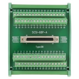 generic Terminal Blocks Module, Break Out Board Module SCSI-68P-A DB Type 48V 1 A Brass Female Connector Board for PLC DIN Rail Installation' image 3