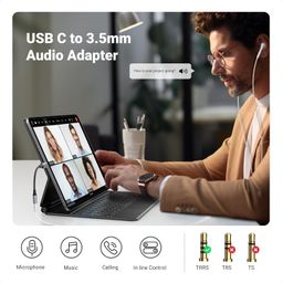 Sounce Type C to 3.5 mm Audio Jack Connector with DAC Headphone Converter Adapter Compatible with iPhone 15 Pro Max/ 15 Pro/ 15 Plus, Galaxy S23/ S22/ S21/S208 Pixel 8 & Other Type C Phones (Black) image 2
