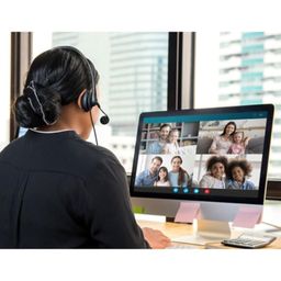 Aluratek Wired USB Stereo Headset with Noise Reducing Boom Mic and in-Line Controls, for Distance Learning, Zoom, MS Teams, Video Conferencing, Skype, Gaming, Music Play, Webinars (AWHU01FJ), Black image 5