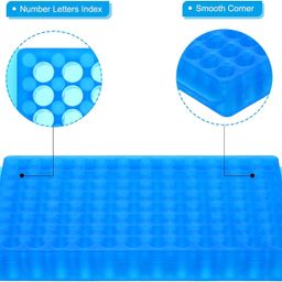 Arcsol® Mirocentrifuge Tube Rack Polypropylene 96-Well Blue for 0.2ml, 0.5ml, 1.5ml, 2ml image 4