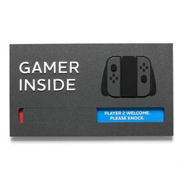 Kubik Letters Game Room Sign, Switch Edition Do Not Disturb Privacy Sign for Man Cave or Video Game Room Decor Size 8.9" x 5.1" with Slider for Dual Messages Modern Video Game Styles Wording image 5