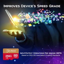 cross CROSS® 256GB microSDXC Memory Card Grade UHS-3 Class 10, Up to 500 Mbps Reading & 30 Mbps Writing Speed with High Speed of Data Transfer & Lower Power Consumption for Portable Devices (256 GB) image 4
