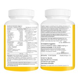 Tata 1mg Probiotics 30 Billion CFUs+ Capsule With Prebiotic Fibre Helps In Health Protection Level And Supports Digestion,For Unisex (Pack Of 60 Capsules) image 2