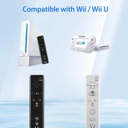 4 Pack Wii Remote Controller, Built in Motion Plus Replacement Remote Controller Compatible for Wii Wii U, with Wrist Strap (White) image 2