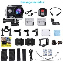 CASON CN10 4K 60fps HD 24MP Action Camera for Vlogging with EIS Anti Shake Touch Screen Action Camera with External Mic, 2 x 1350 mAh Battery, Remote and Accessories Kit - Black, Optical Zoom image 4