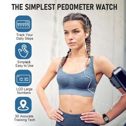 poriylzz Pedometer for Walking, Simple 3D Step Counter for Walking with Steps and Time Modes for Men Women Adults Seniors image 4