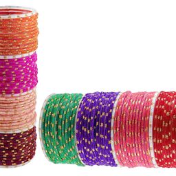 nmii Glass with Plain and Simple Design Glossy Finished Fancy Bangle Set For Women and Girls | Glass Bangles | Stylish Women's Bangles image 3