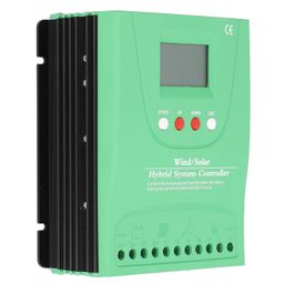 ELBME® 12V/24V Wind Solar Hybrid Charge Controller - MPPT Solar Charger Controller with LCD Display, Booster Function, Dump Load, Overload Protection (GPI1010K) image 1