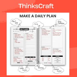 Aflip Thinkcraft Undated Daily Planner With Any 2 Bookmarks I A5 I Hard Cover I Wiro Bound I162 Ruled Pages I 100GSM I Lay Flat Design I Plan Your Day, To Do List- (Amazing Today) image 5