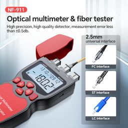 NOYAFA Fiber Optic Cable Tester, PON Power Meter, FC/SC/ST/LC Interface Cable Test Tool, Built-in 20mW Visual Fault Locator, Portable Fiber Optic Power Meter CCTV CATV Engineering Maintenance image 4