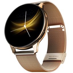 Noise Vortex Plus 1.46” AMOLED Display, AoD, BT Calling, Sleek Metal Finish with Mesh Strap, 7 Days Battery Life, All New OS with 100+ Watch Faces & Health Suite (Gold Link) image 1