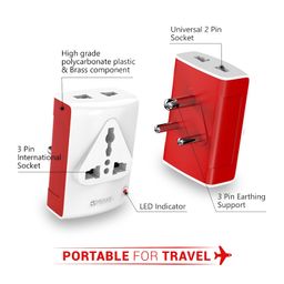 vimal wiring devices Vimal Crysta 3 Pin Travel Universal Multiplug Adaptor with Indicator (Pack of 2) image 2