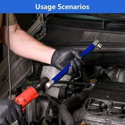 bk 10 import & export BK10 IMPORT & EXPORT Socket Wrench Set | Offset Extension Wrench Universal Fit Small Space 15" Socket Tool | Multi-Purpose | Universal for Small Place image 2