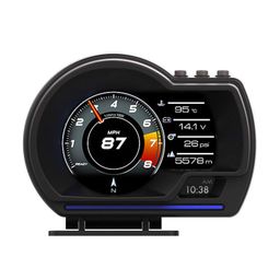 Morelian Car HUD Display, OBDⅡ+GPS Smart Gauge High Definition Speedometer Car Diagnostic Tool OBD Fault Code Elimination Safe Driving Computer Overspeed Fault Alarm for All Vehicles image 4