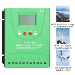 ELBME® 12V/24V Wind Solar Hybrid Charge Controller - MPPT Solar Charger Controller with LCD Display, Booster Function, Dump Load, Overload Protection (GPI1010K) image 4