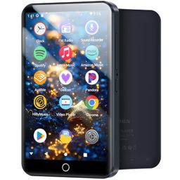 160GB MP3 Player with Bluetooth and WiFi, MECHEN Android 13 OS MP3 & MP4 Players with 4" Touchscreen and Speaker,Music Players with Spotify,Pandora, Audible, Amazon Music, Play Store image 1