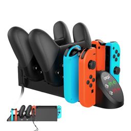 NALACAL Charging Dock Compatible with Nintendo Switch Pro Controllers and for Joy Cons & OLED Model for Joycon,Multifunction Charger Stand for Switch with 2 USB 2.0 Plug and 2.0 Ports image 1