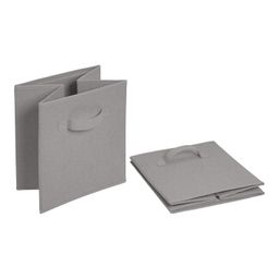 Amazon Brand - Solimo Foldable Storage Cubes, Set of 3, Grey image 3