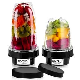 Su-mix Heavy Bullet Jar for Mixer Grinder Set of 2 (530 ML & 350 ML) Mixer Juicer Jar MGF96, Black Pack of 2 image 1