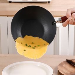 THE STYLE SUTRA Cooking Wok with Lid Frying Pan Cookware Cast Iron Cookware Wok Pan with Lid image 4
