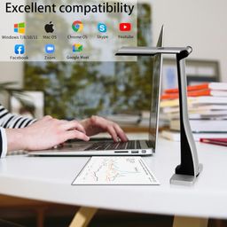 QOMO ScannerCam 22 Portable 8.0 MP USB Document Camera with Built-in Mic and LED Light for MAC, PC, Chromebook. Designed for Online Learning, Web Meeting and Document Scanning image 5