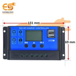Electronic Spices W88-A 10A Solar Charger Controller with LCD Display USB Port 12V/24V image 2
